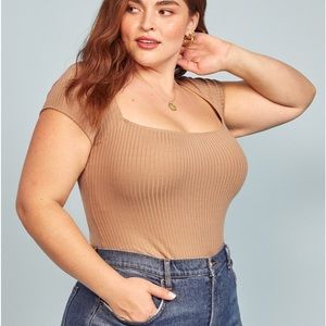 Reformation Jeans Bardot Top in size 2X Camel